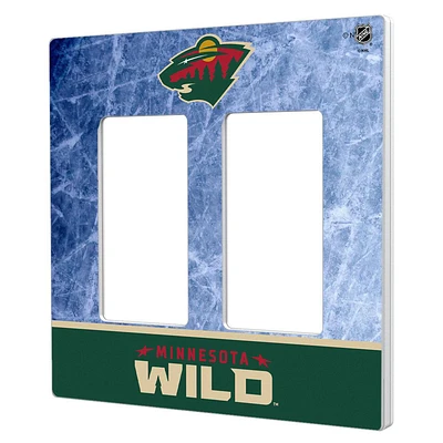 Minnesota Wild Wordmark Double Rocker Lightswitch Plate