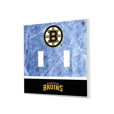 Boston Bruins Wordmark Double Toggle Lightswitch Plate