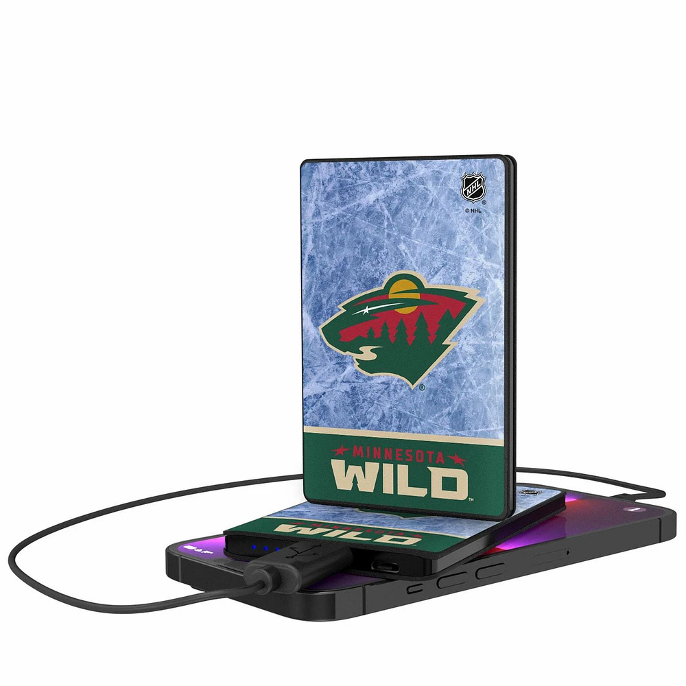 Minnesota Wild Wordmark Credit Card Power Bank