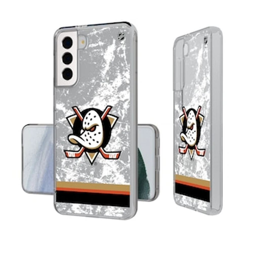 Anaheim Ducks Galaxy Stripe Clear Ice Case