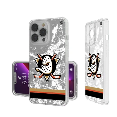 Anaheim Ducks iPhone Stripe Clear Ice Case