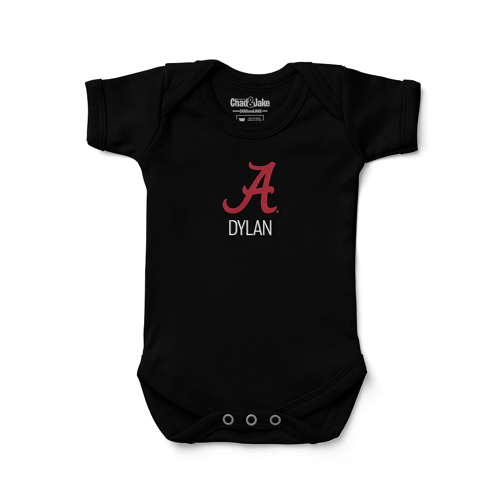 Infant Black Alabama Crimson Tide Personalized Bodysuit