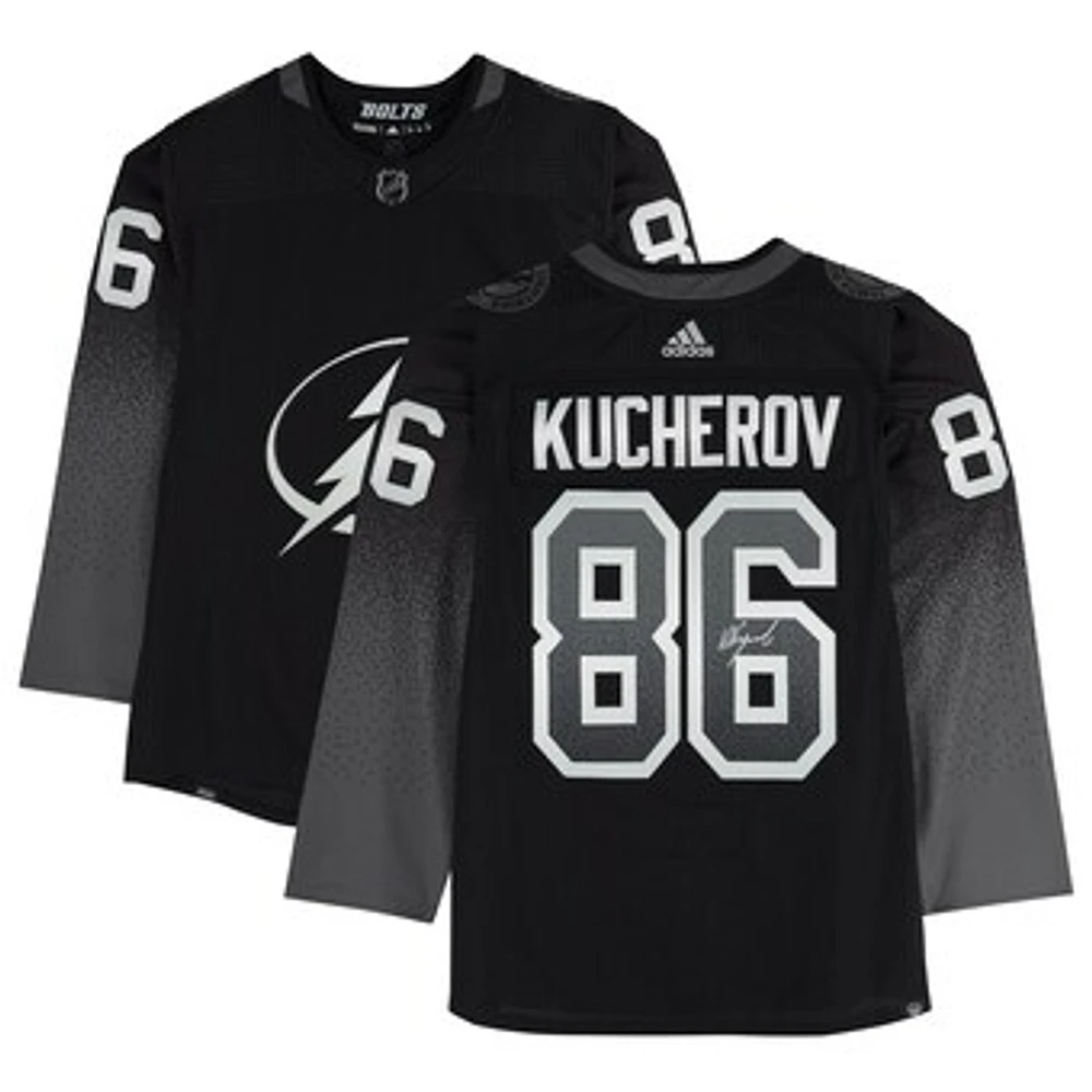 Nikita Kucherov Tampa Bay Lightning Fanatics Authentic Autographed Black Alternate Adidas Authentic Jersey