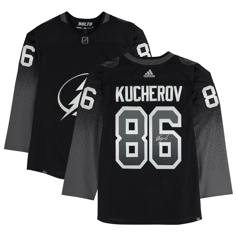 Nikita Kucherov Tampa Bay Lightning Fanatics Authentic Autographed Black Alternate Adidas Authentic Jersey