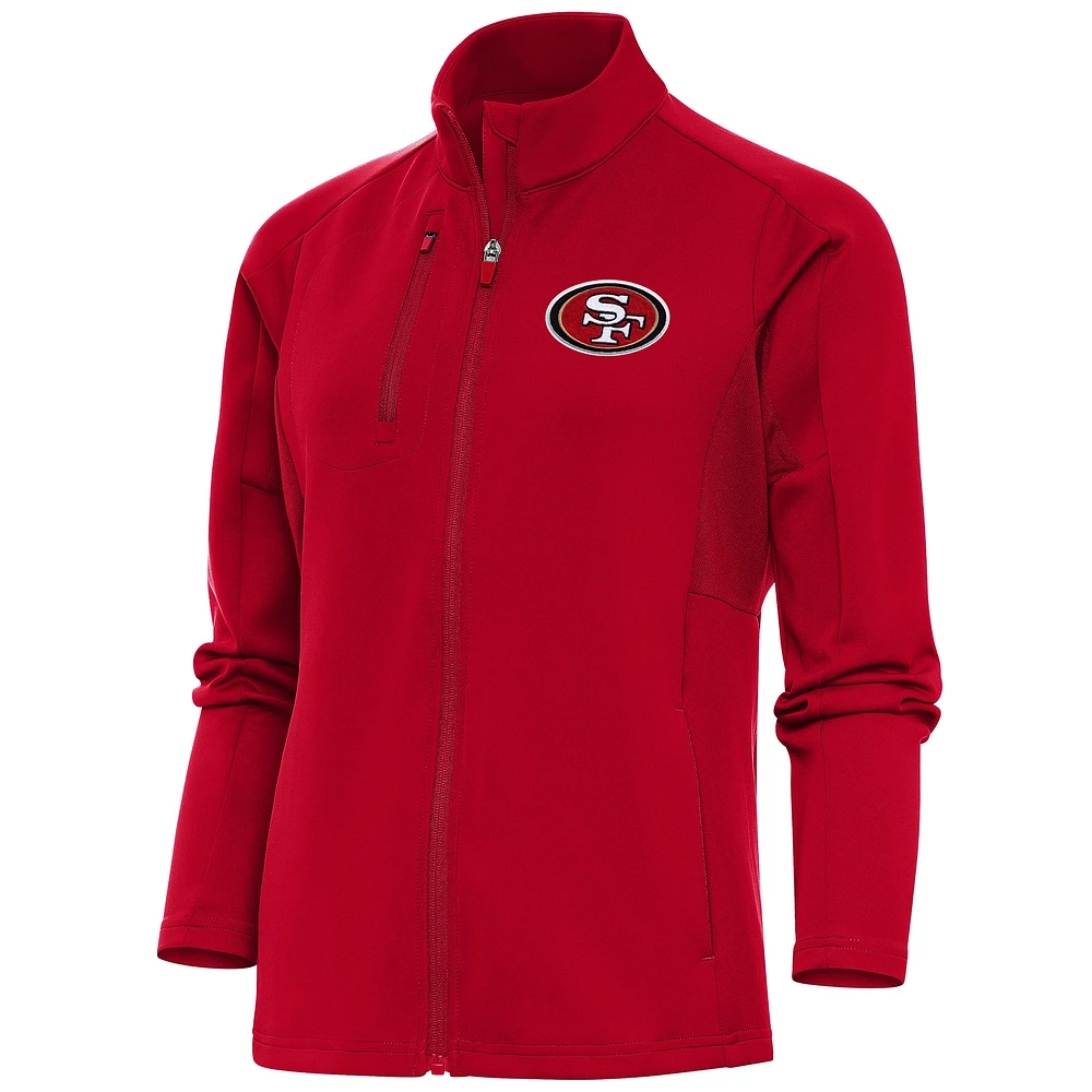 Women's Antigua Scarlet San Francisco 49ers Generation Full-Zip Jacket