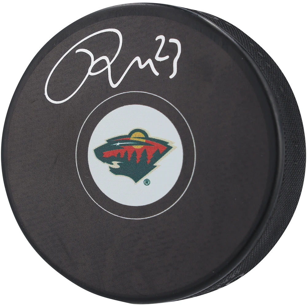 Marco Rossi Minnesota Wild Autographed Hockey Puck