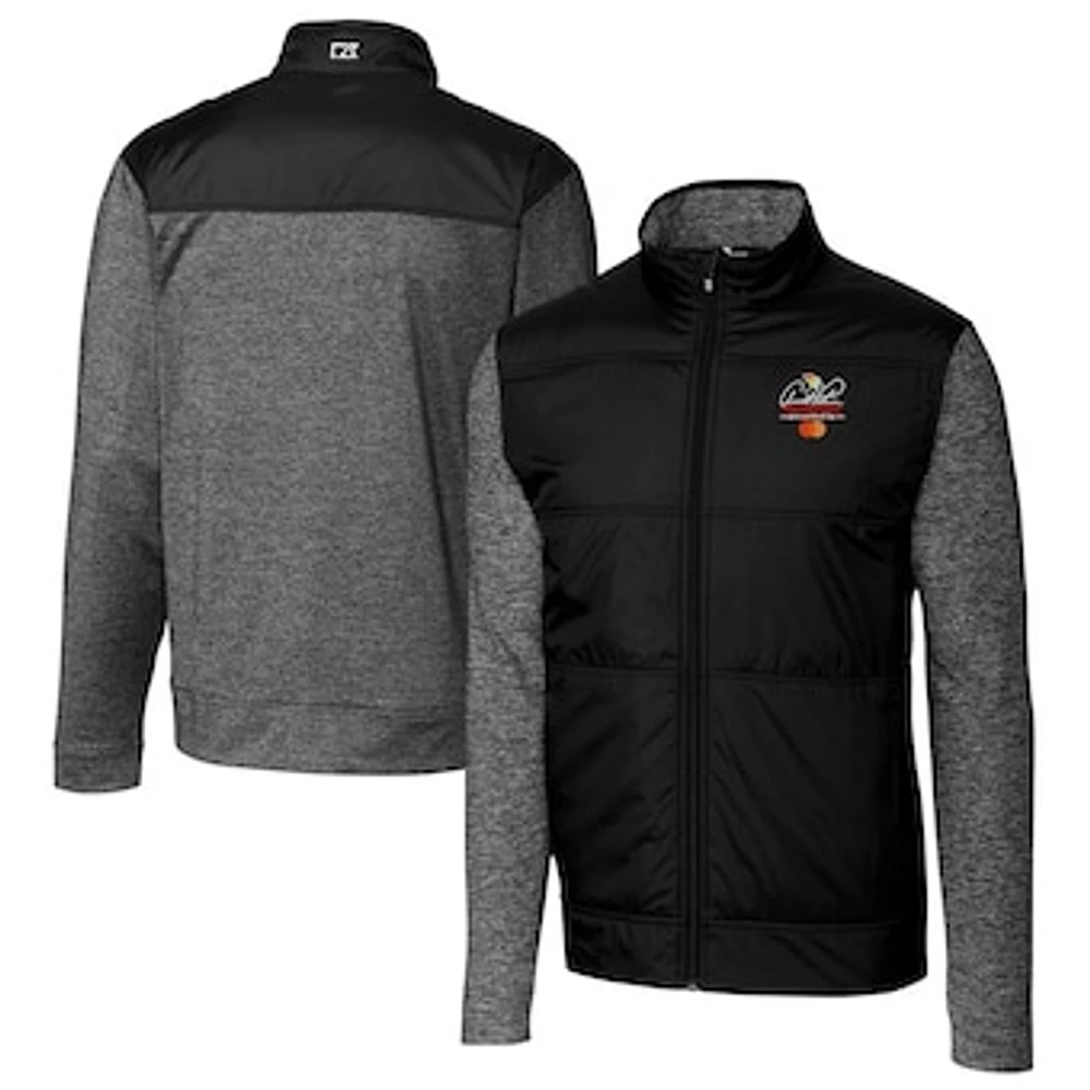 Men's Cutter & Buck Black Arnold Palmer Invitational Big Tall Stealth Full-Zip Jacket