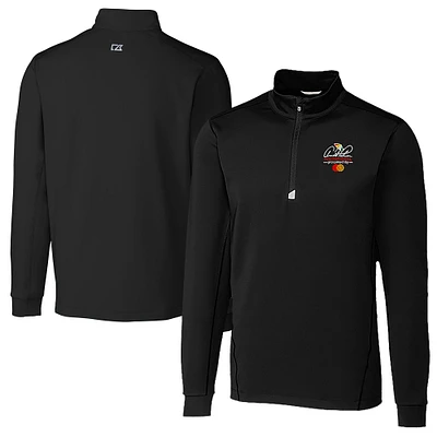 Men's Cutter & Buck Black Arnold Palmer Invitational Big Tall Traverse Half-Zip Pullover Jacket