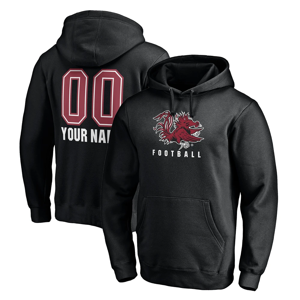 Men's Black South Carolina Gamecocks Personalized Any Name & Number Midnight Mascot Pullover Hoodie