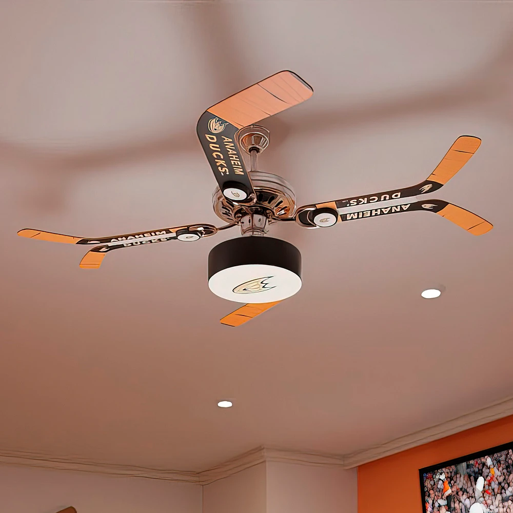 Anaheim Ducks Split Stick Team Home Ceiling Fan