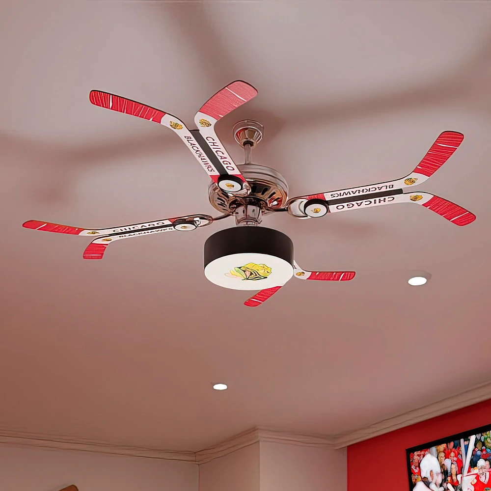 Chicago Blackhawks Team Double Stick Ceiling Fan