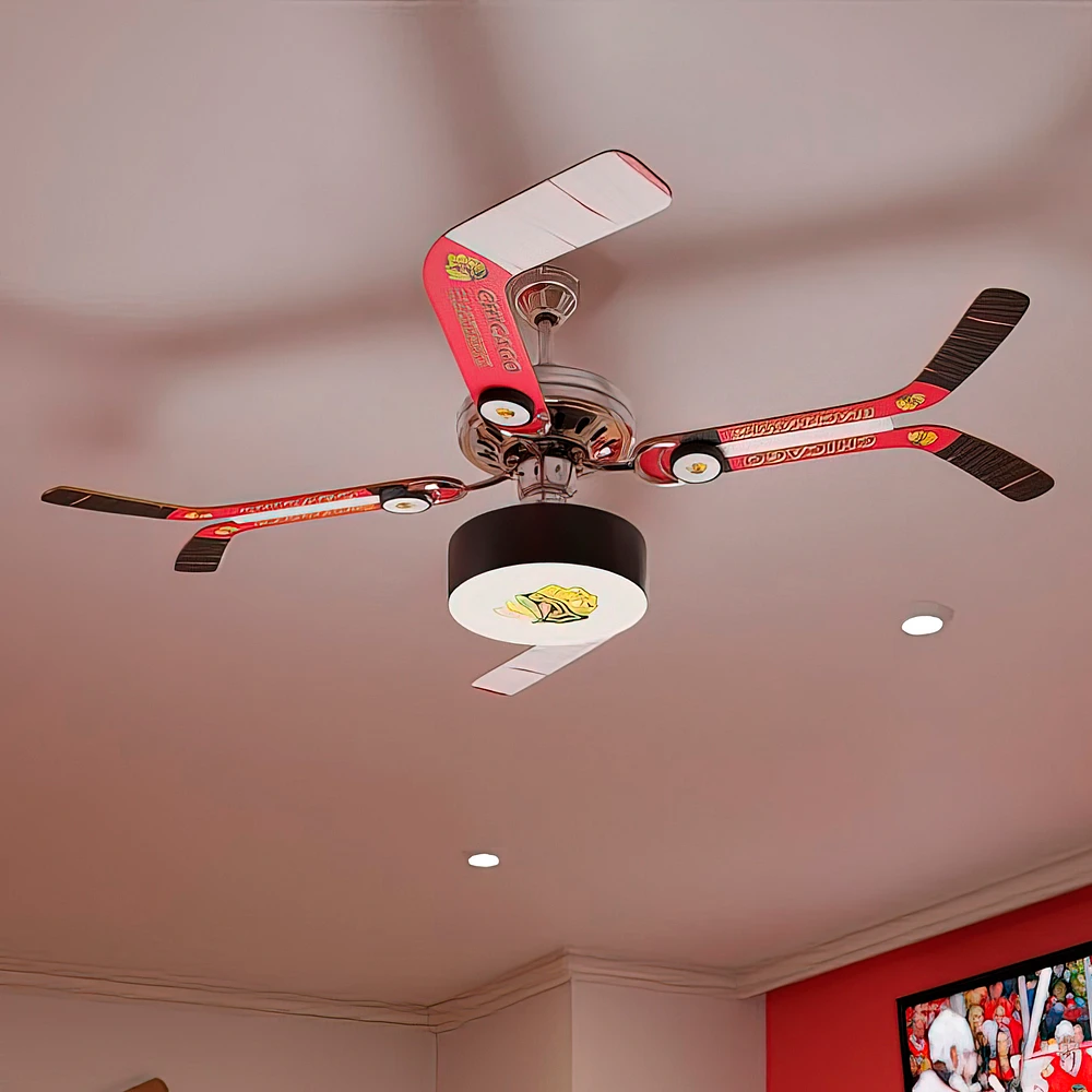 Chicago Blackhawks Split Stick Team Home Ceiling Fan