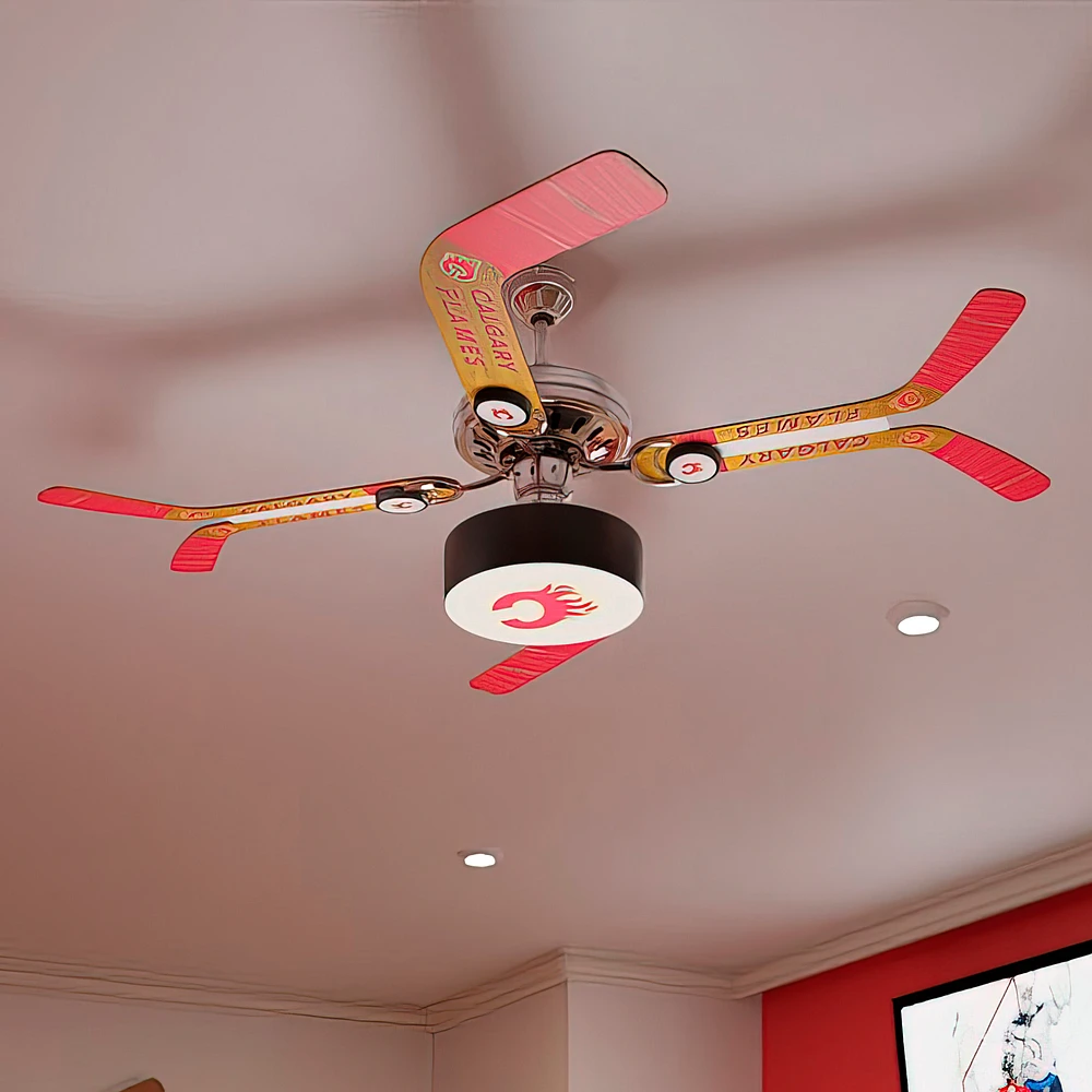 Calgary Flames Split Stick Home Ceiling Fan