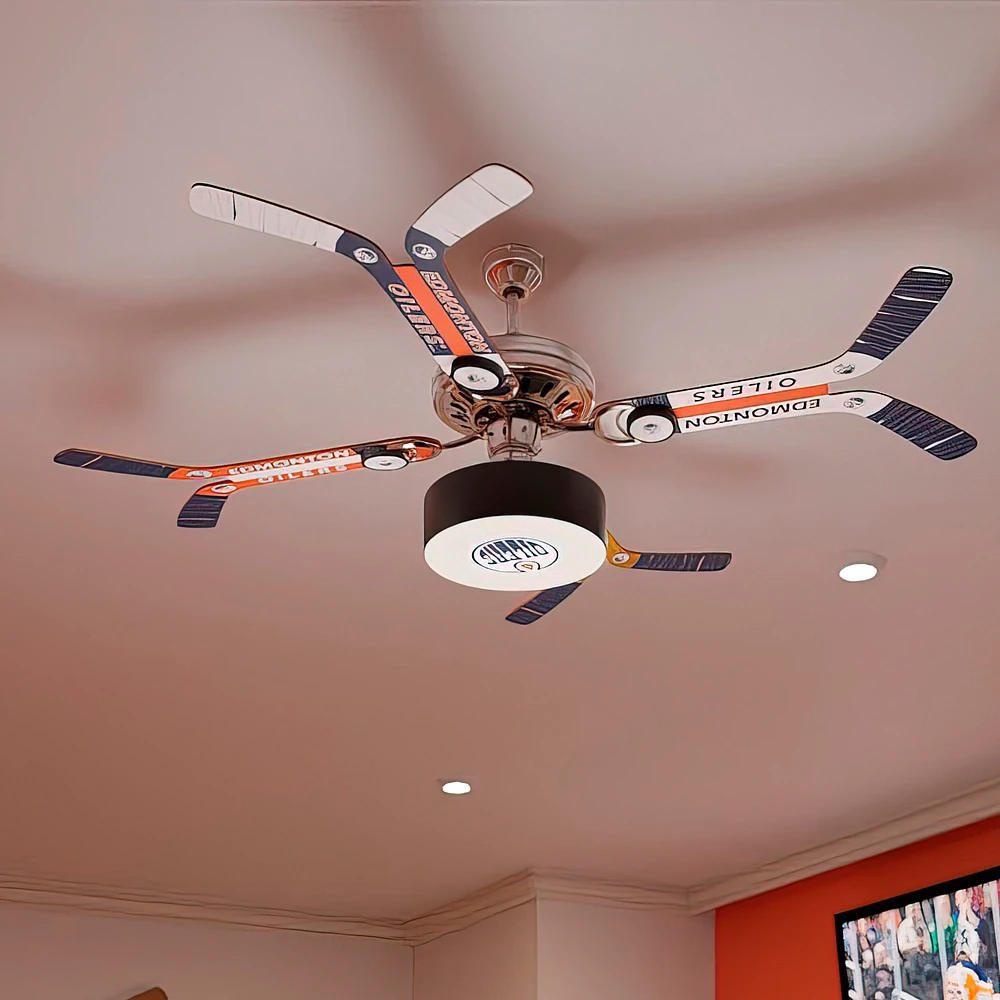Edmonton Oilers Mismatched Double Stick Ceiling Fan