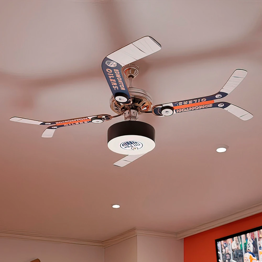 Edmonton Oilers Split Stick Team Home Ceiling Fan