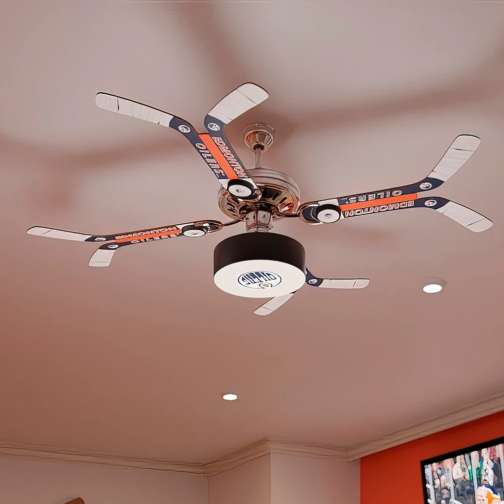 Edmonton Oilers Double Stick Team Home Ceiling Fan