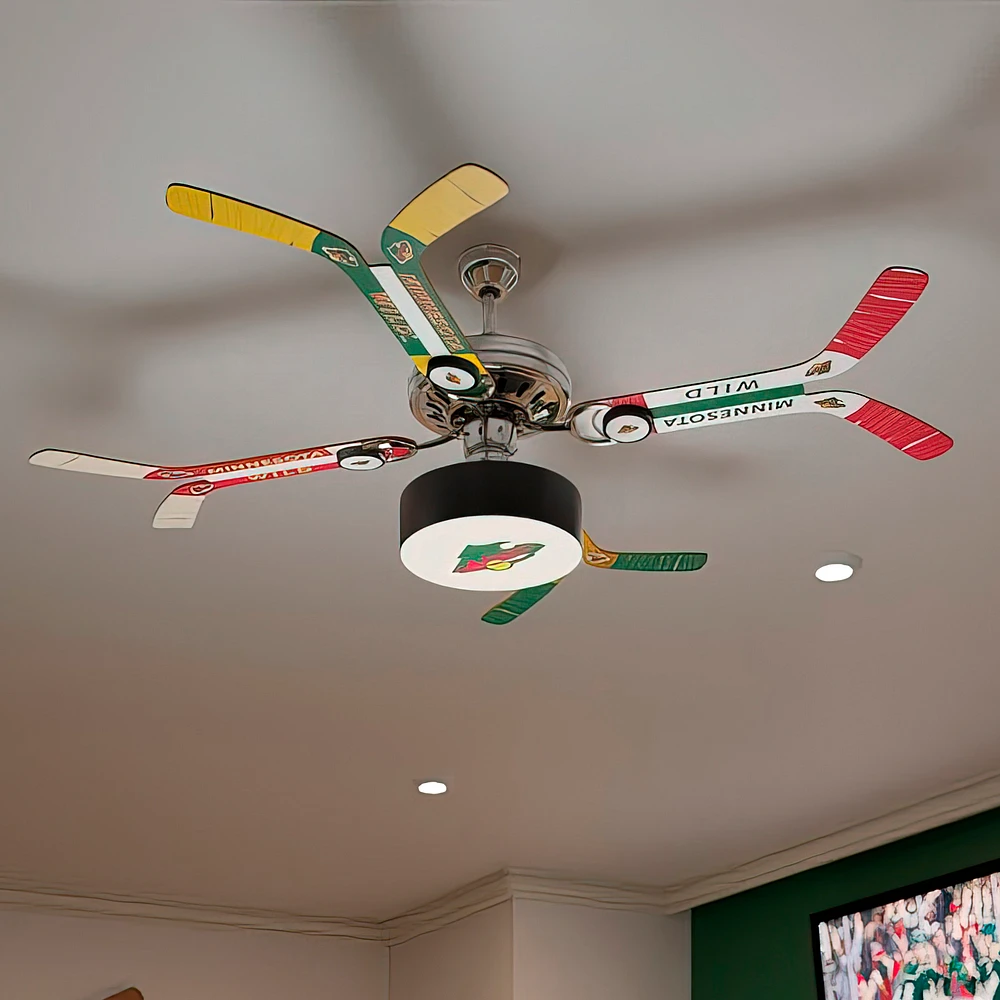 Minnesota Wild Mismatched Double Stick Ceiling Fan