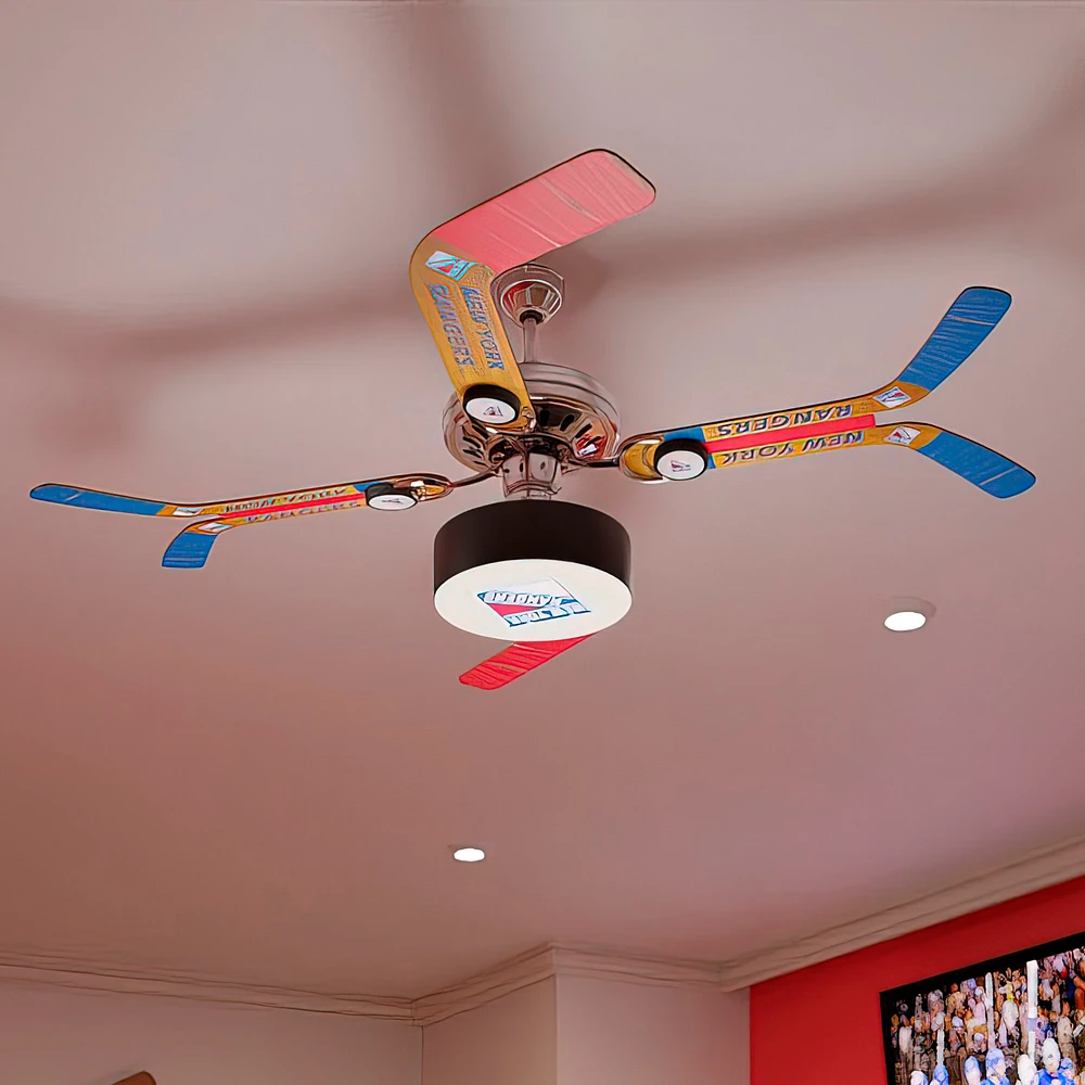 New York Rangers Split Stick Home Ceiling Fan