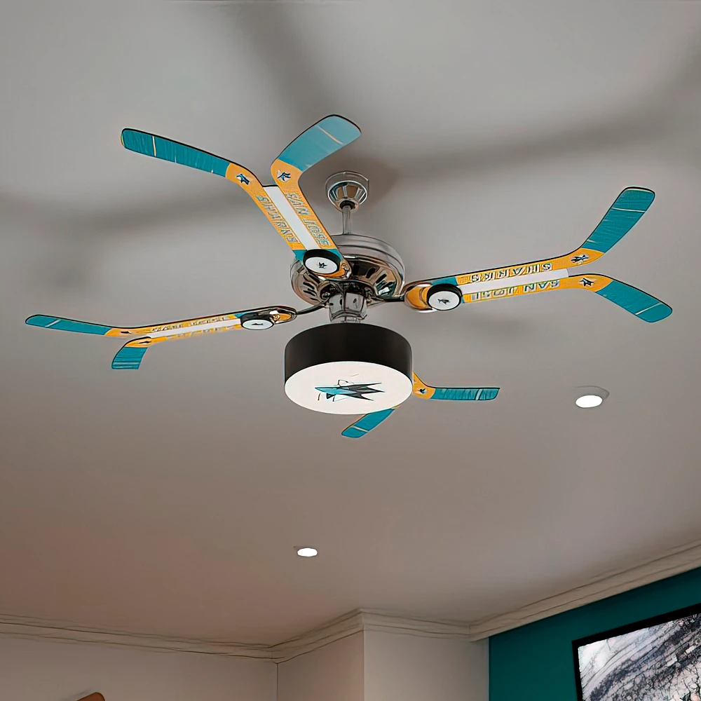 San Jose Sharks Double Stick Team Ceiling Fan
