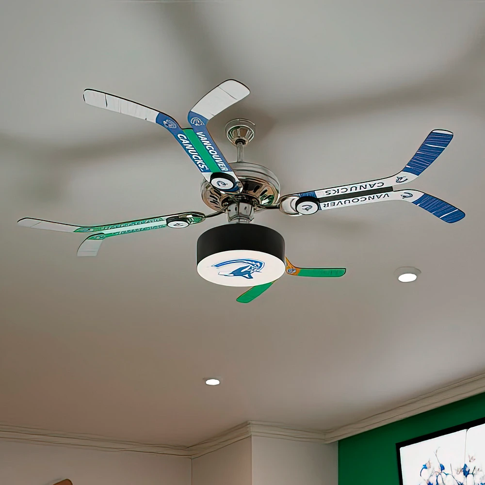 Vancouver Canucks Mismatched Double Stick Ceiling Fan