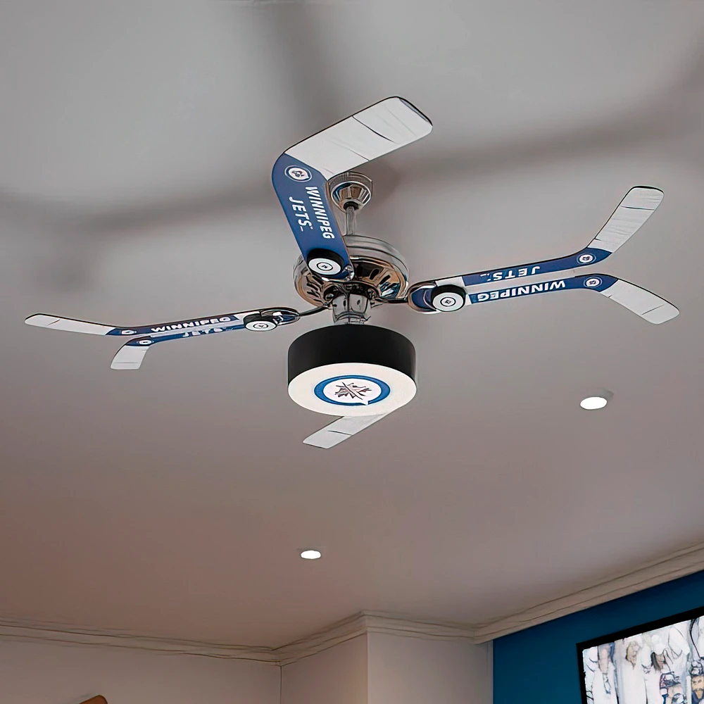 Winnipeg Jets Split Stick Team Home Ceiling Fan