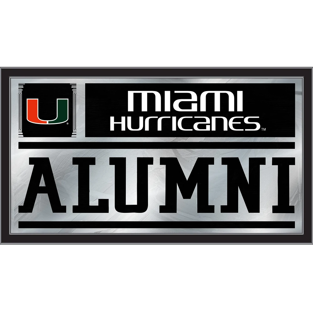 Miami Hurricanes 26'' x 15'' Team Alumni Mirror