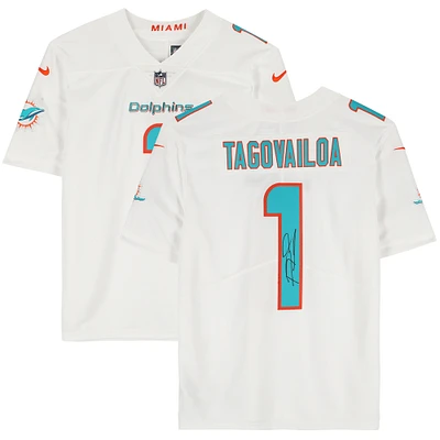Tua Tagovailoa Miami Dolphins Autographed White Nike Limited Jersey