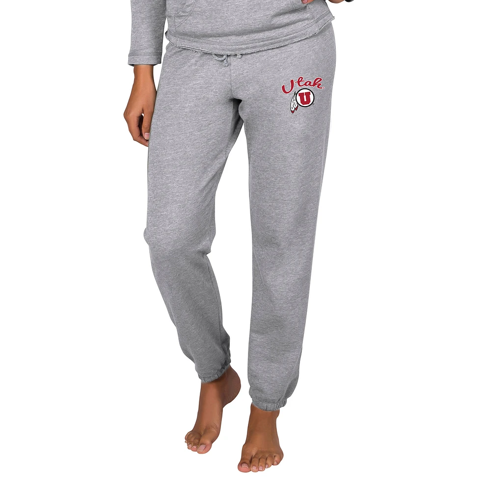 Women's Concepts Sport Gray Utah Utes Mainstream Knit Jogger Pants