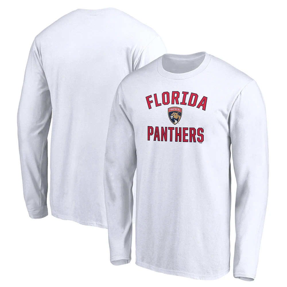 Men's White Florida Panthers Victory Arch Long Sleeve T-Shirt