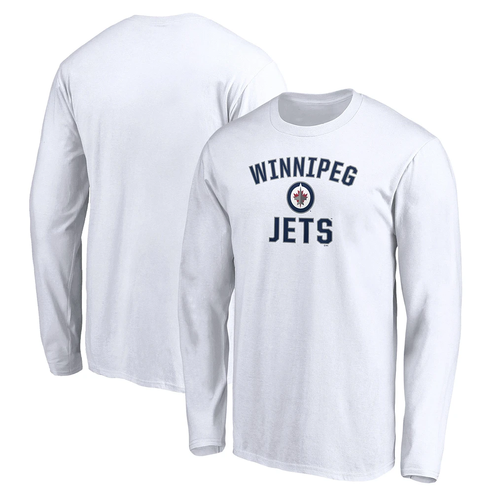 Men's White Winnipeg Jets Victory Arch Long Sleeve T-Shirt