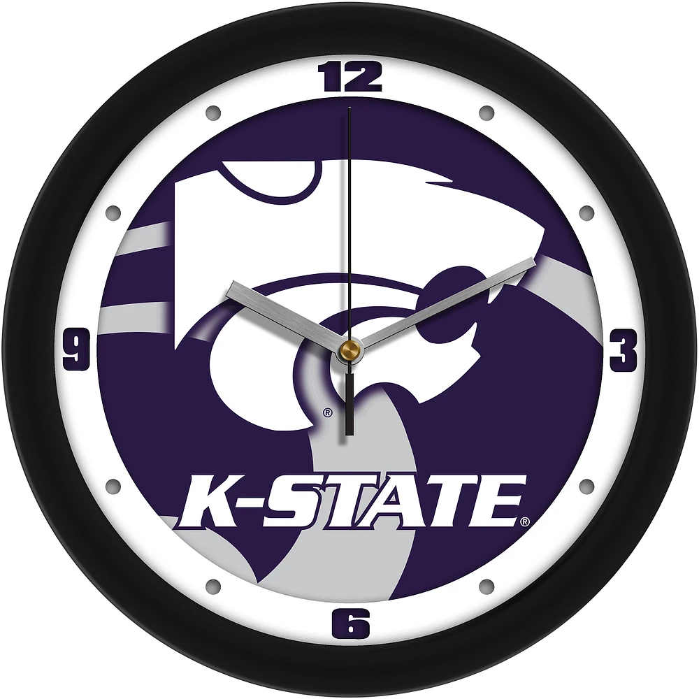 Kansas State Wildcats 11.5'' Suntime Premium Glass Face Dimension Wall Clock