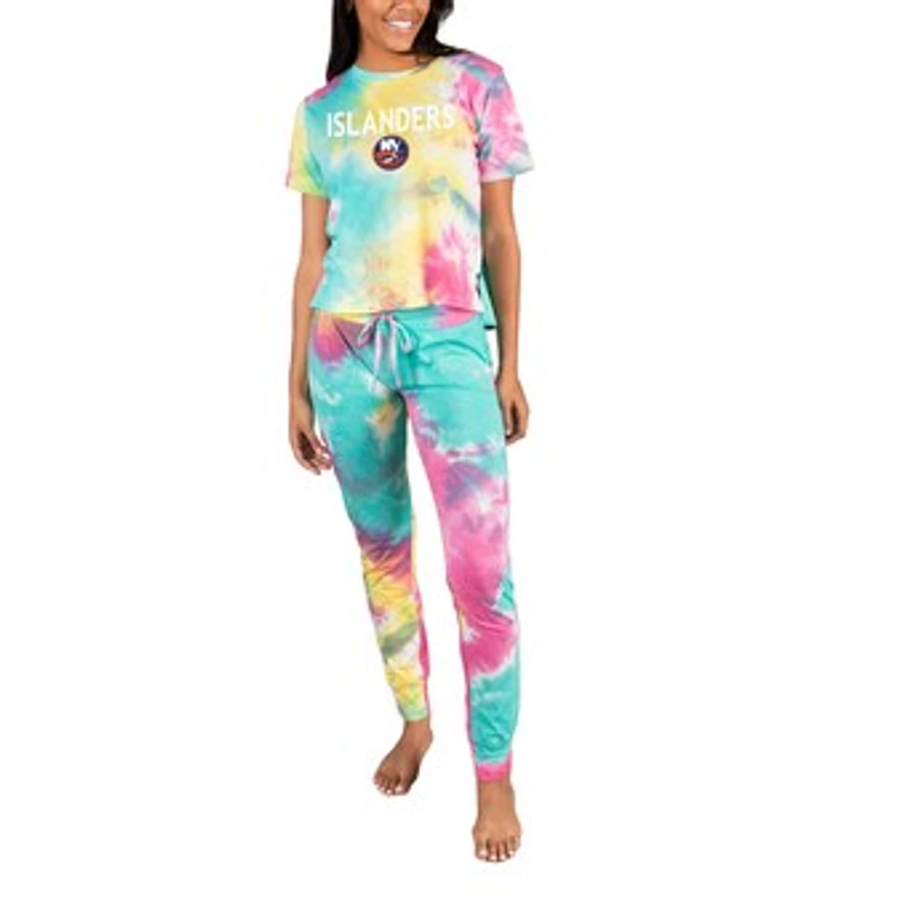 Women's Concepts Sport New York Islanders Velodrome Tie-Dye Top & Pants Set