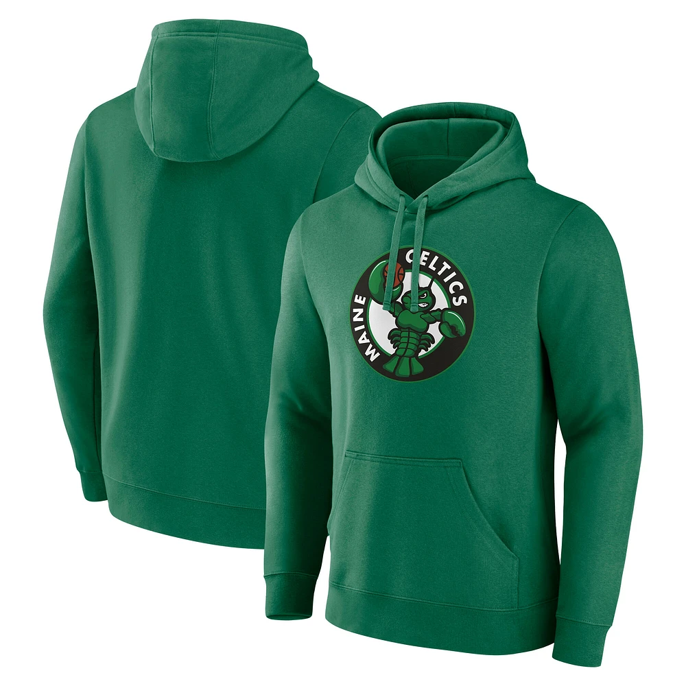 Men's Kelly Green Maine Celtics Primary Logo Pullover Hoodie