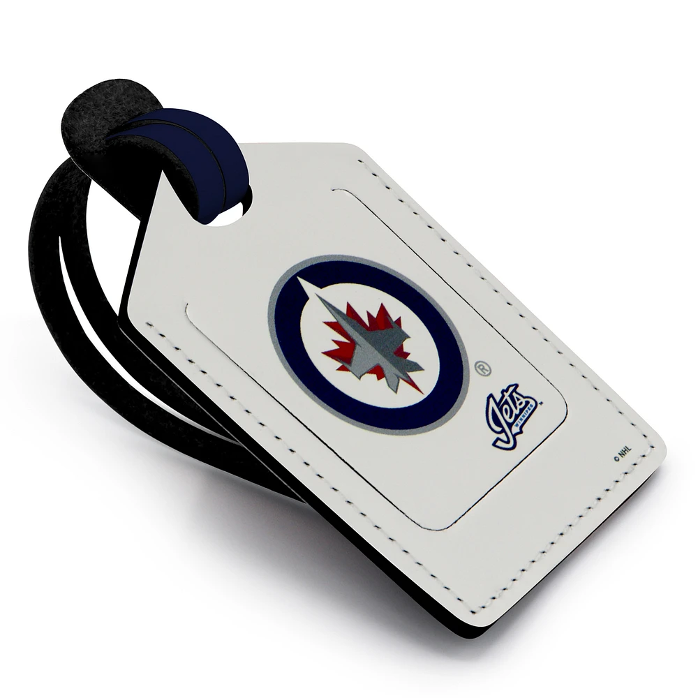 Winnipeg Jets Personalized Leather Luggage Tag