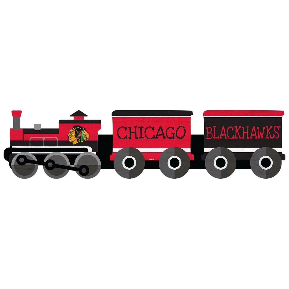 Chicago Blackhawks 6'' x 24'' Train Cutout Sign
