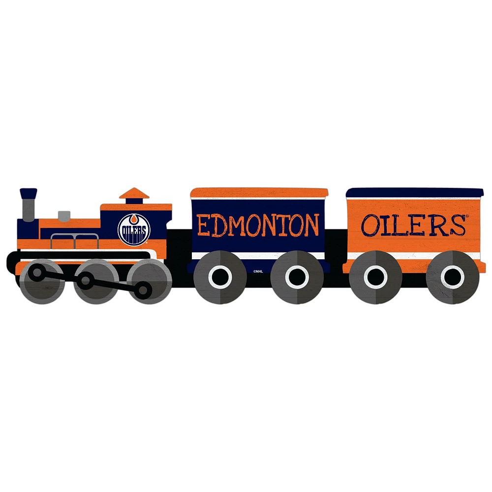 Edmonton Oilers 6'' x 24'' Train Cutout Sign