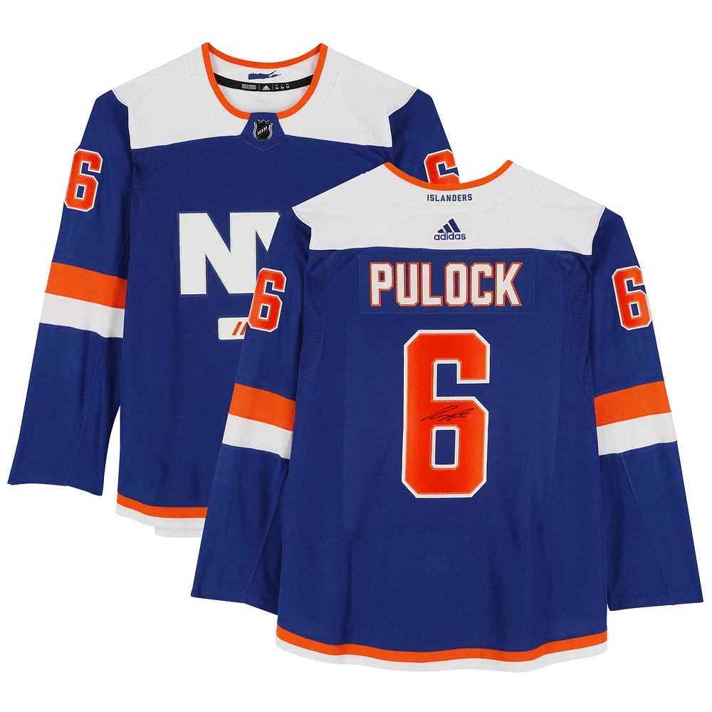 Ryan Pulock New York Islanders Autographed Blue Alternate Adidas Authentic Jersey