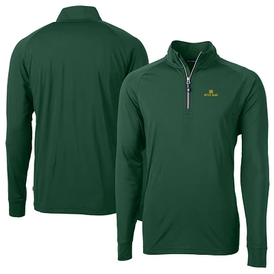 Men's Cutter & Buck Notre Dame Fighting Irish Adapt Eco Knit Quarter-Zip Pullover Jacket