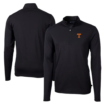 Men's Cutter & Buck Tennessee Volunteers Virtue Eco Pique Recycled Quarter-Zip Jacket