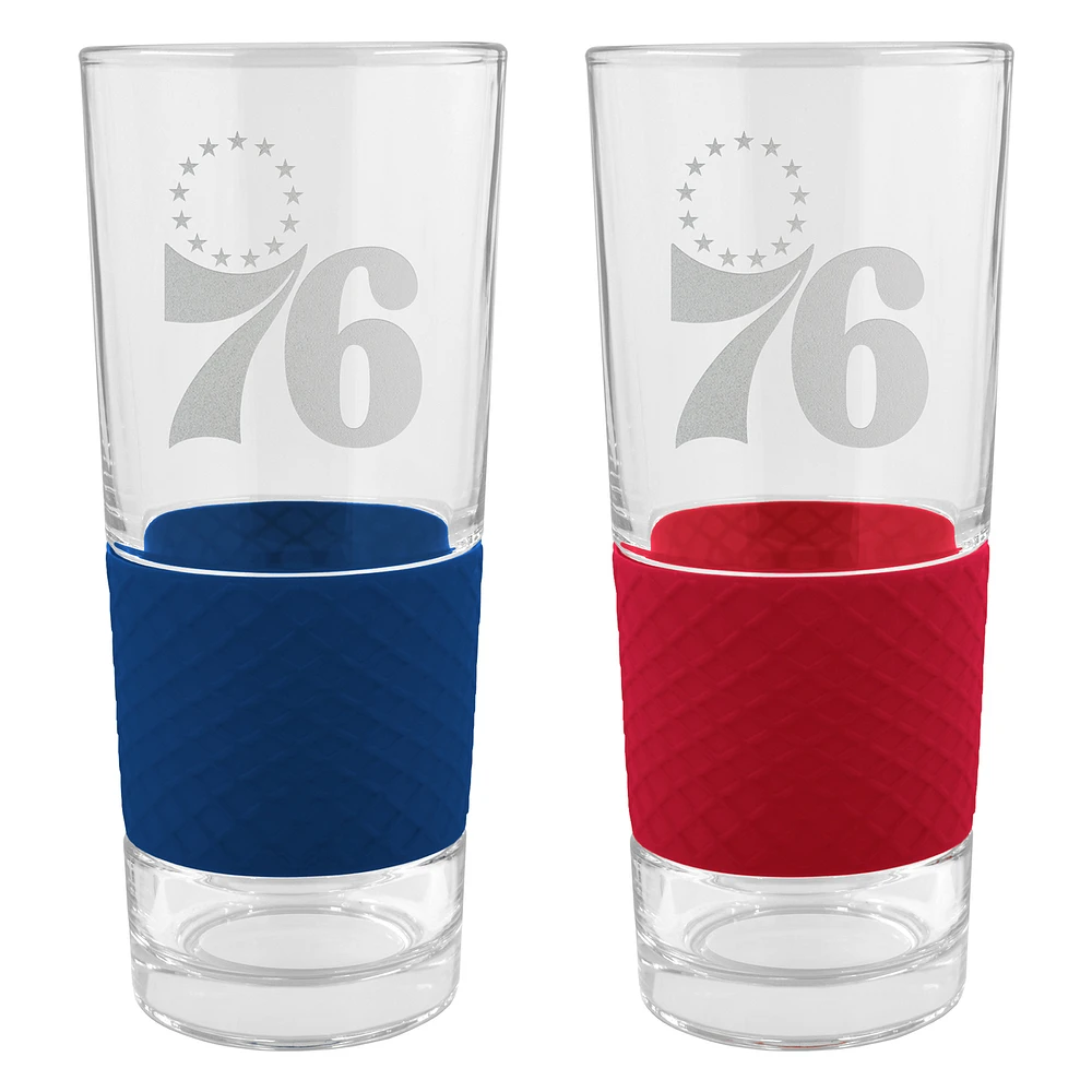 Philadelphia 76ers 22oz. Logo Score Pint Glass Two-Piece Set