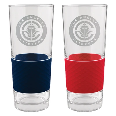LA Clippers 22oz. Logo Score Pint Glass Two-Piece Set