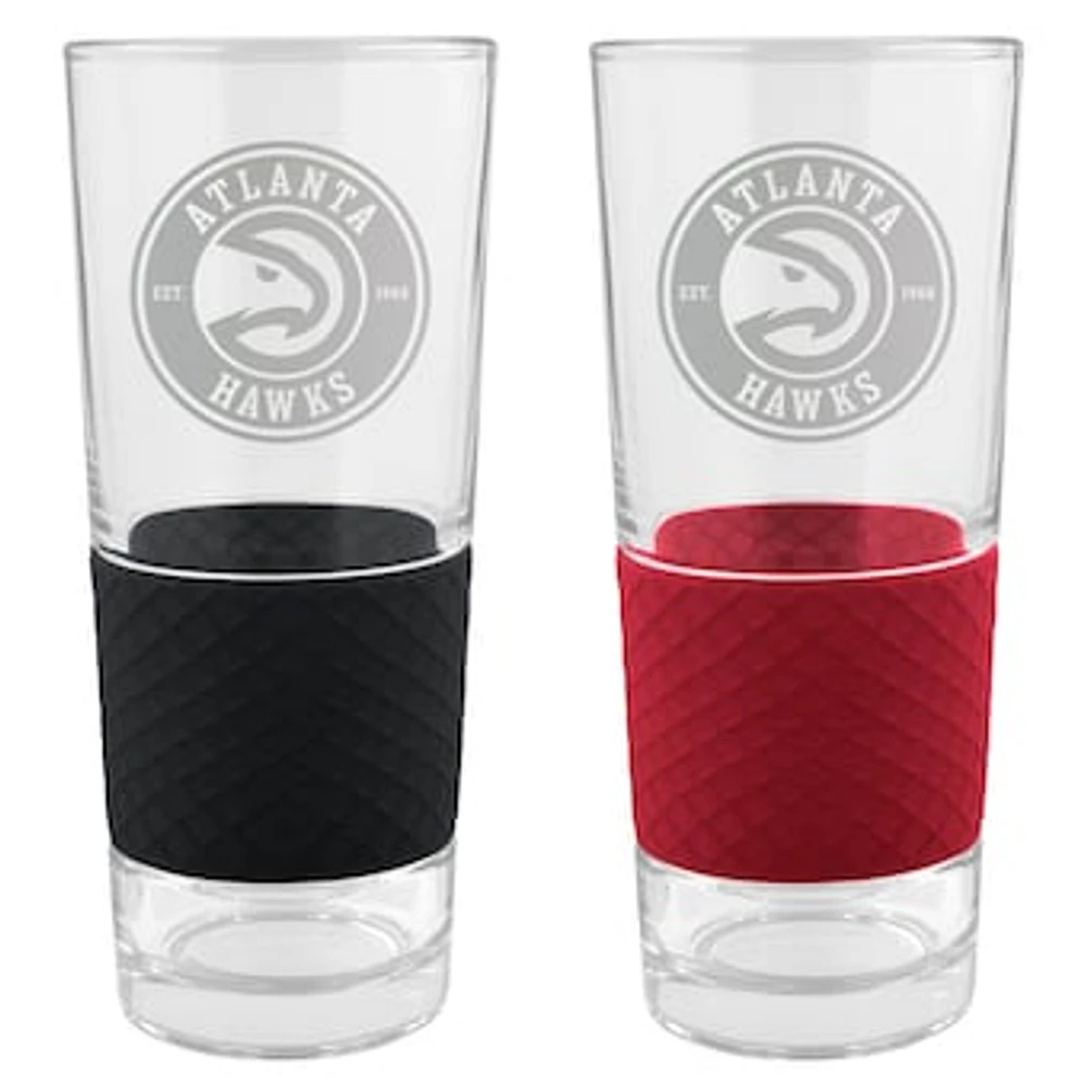 Atlanta Hawks 22oz. Logo Score Pint Glass Two-Piece Set