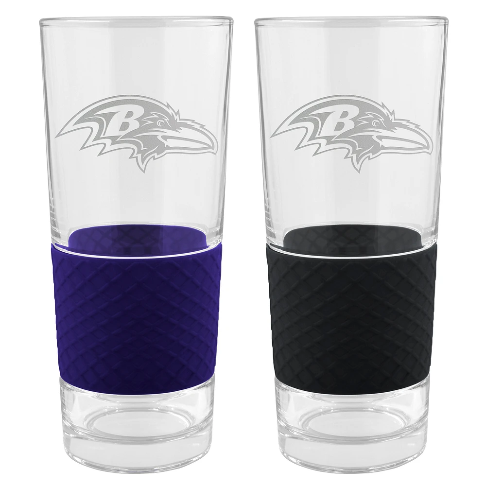 Baltimore Ravens 22oz. Logo Score Pint Glass Two-Piece Set