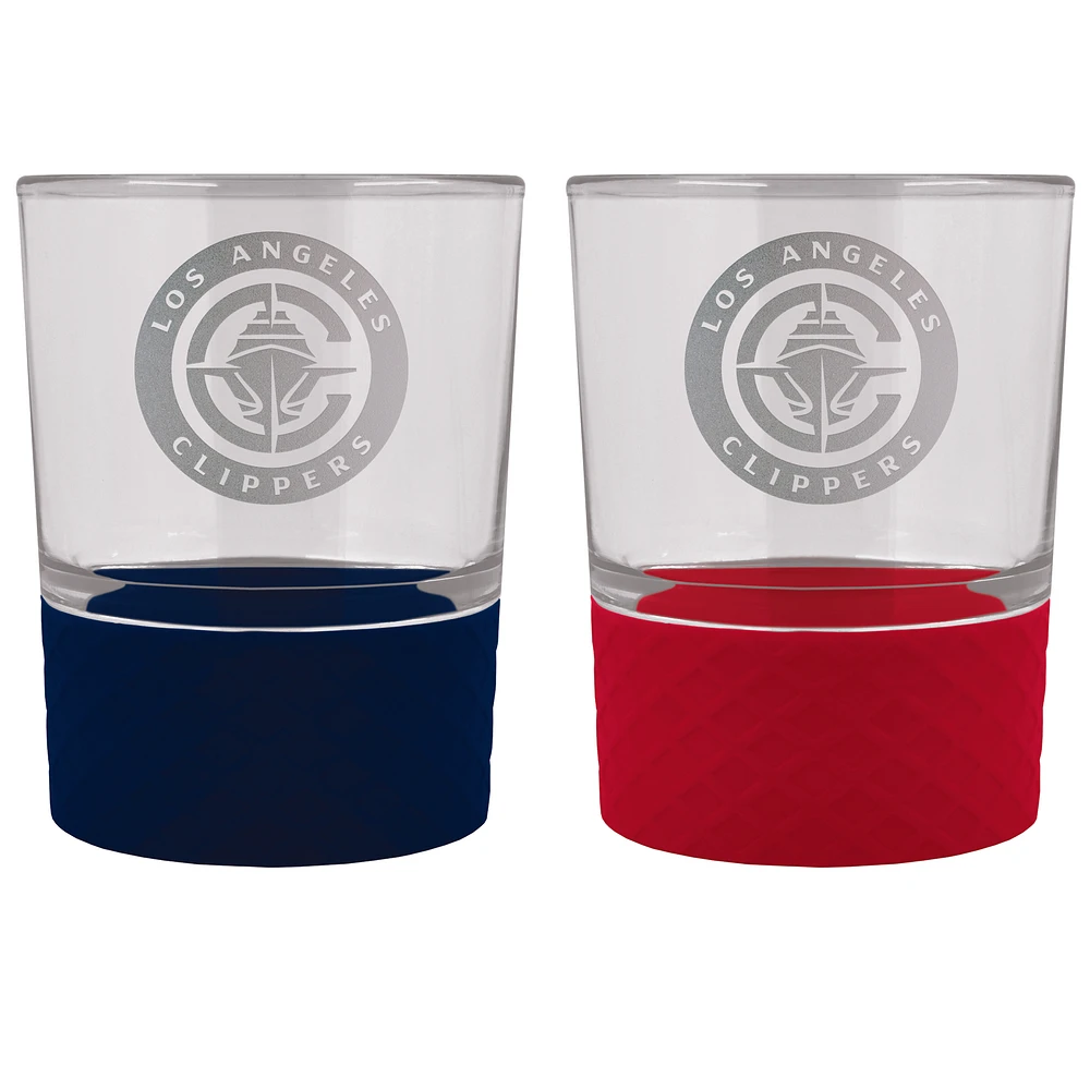 LA Clippers 14oz. Commissioner Rocks Glass Two-Piece Set