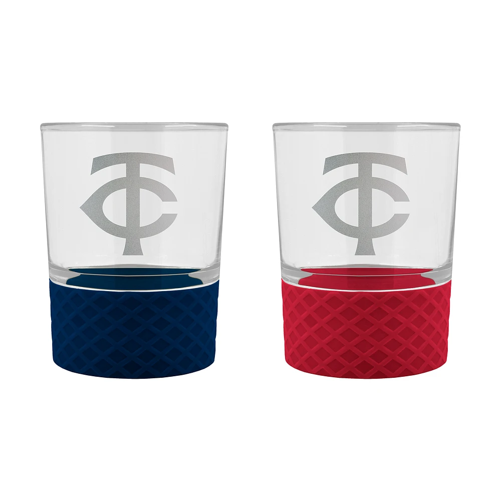 Minnesota Twins 14oz. Commissioner Rocks Glass Two-Piece Set