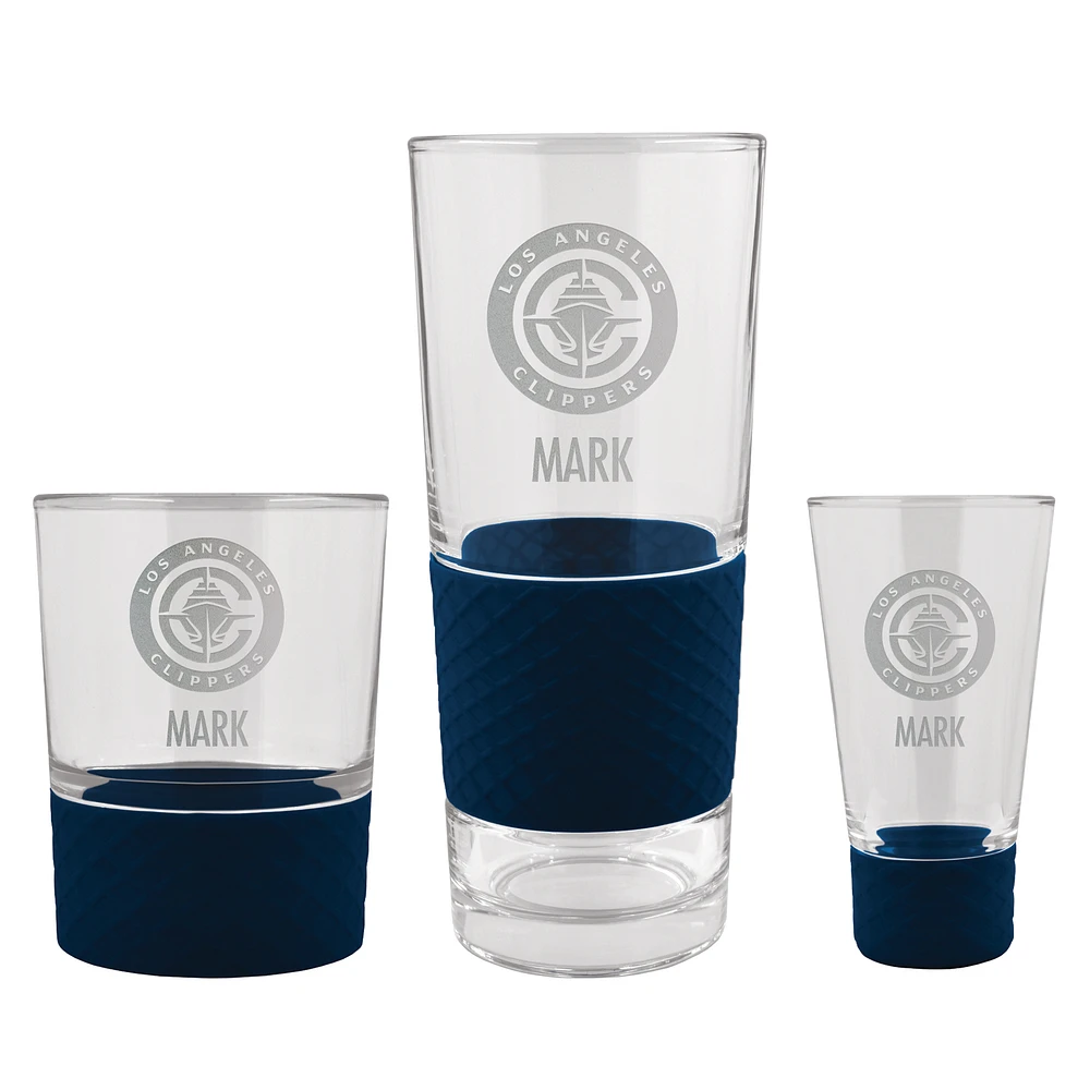 LA Clippers 3-Piece Personalized Homegating Drinkware Set