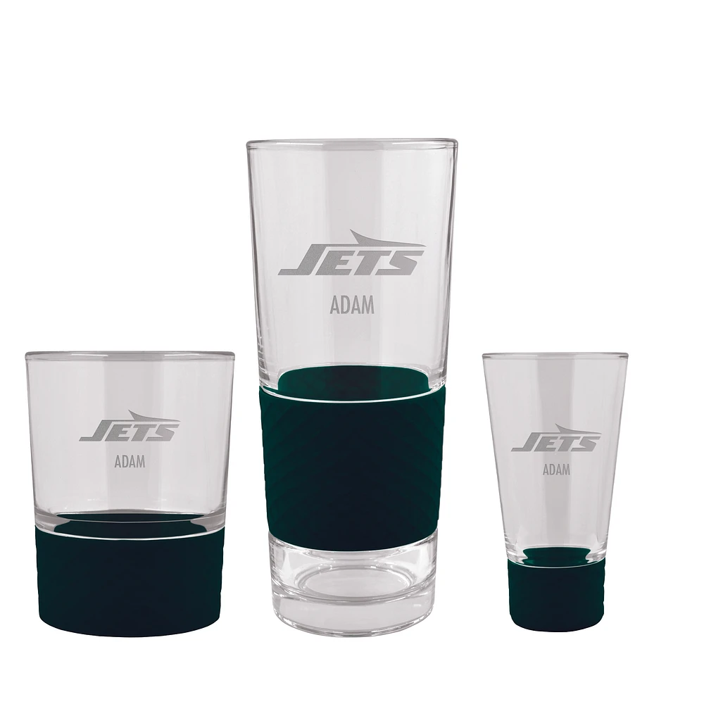 New York Jets 3-Piece Personalized Homegating Drinkware Set