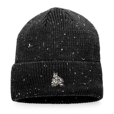 Men's Fanatics Black Arizona Coyotes Authentic Pro Rink Pinnacle Cuffed Knit Hat