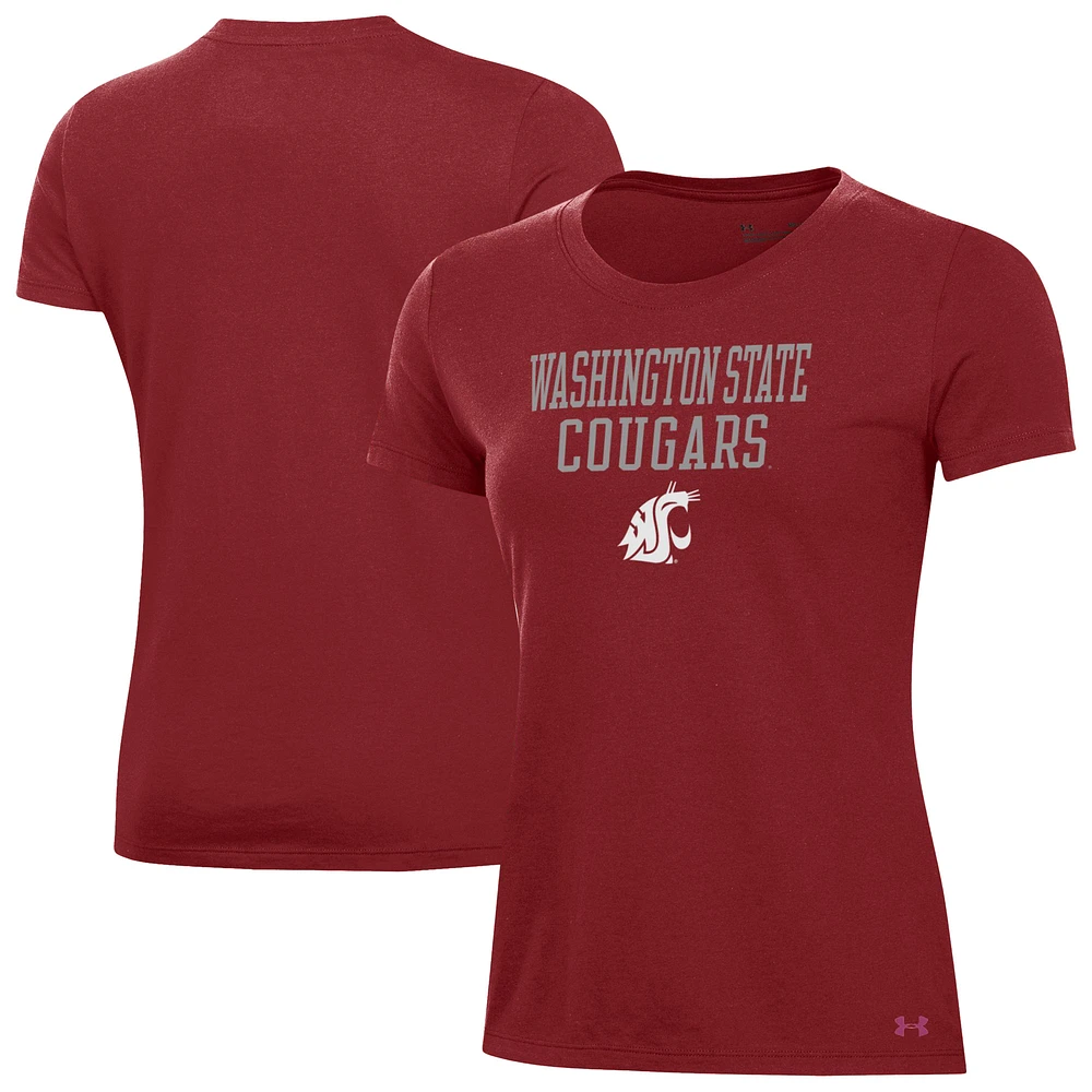 Women's Under Armour Red Washington State Cougars Performance T-Shirt