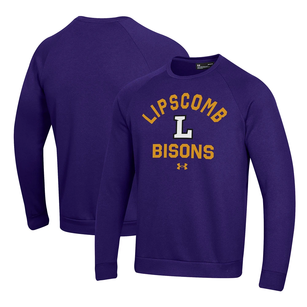 Men's Under Armour Purple Lipscomb Bisons All Day Fleece Pullover Sweatshirt